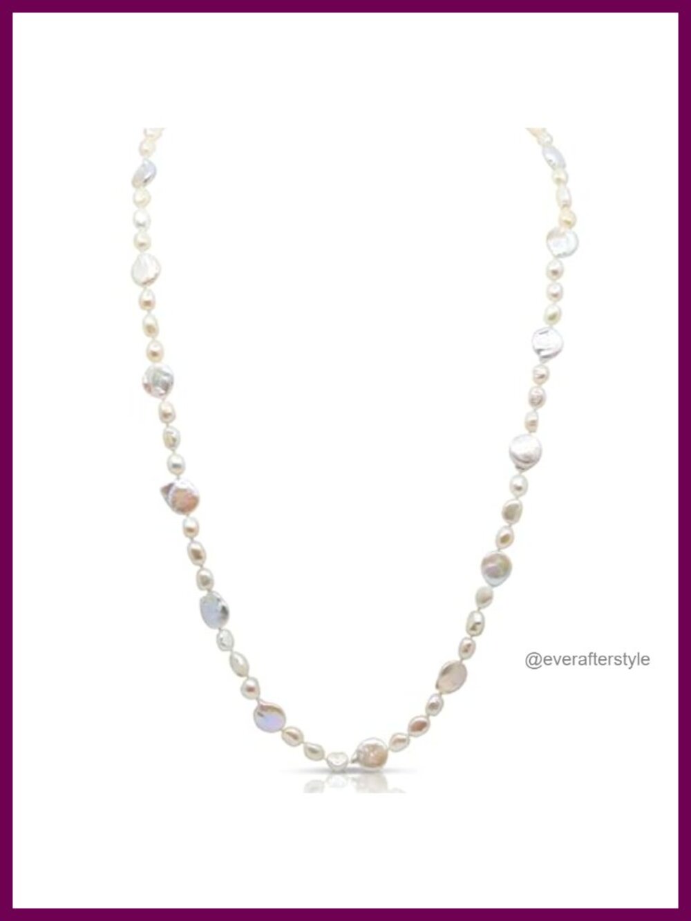 Genuine Freshwater Cultured Pearl Endless Necklace Multiple Lengths
